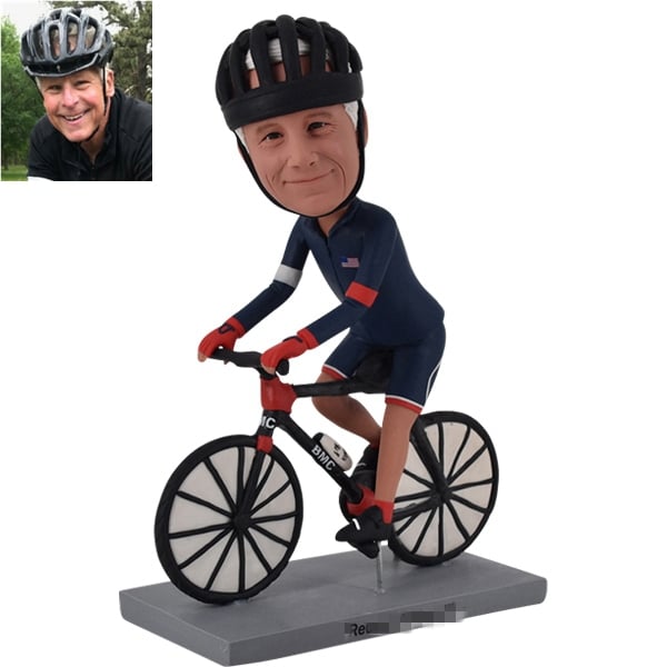 Cyclist Bobble Head on bicycle/bike