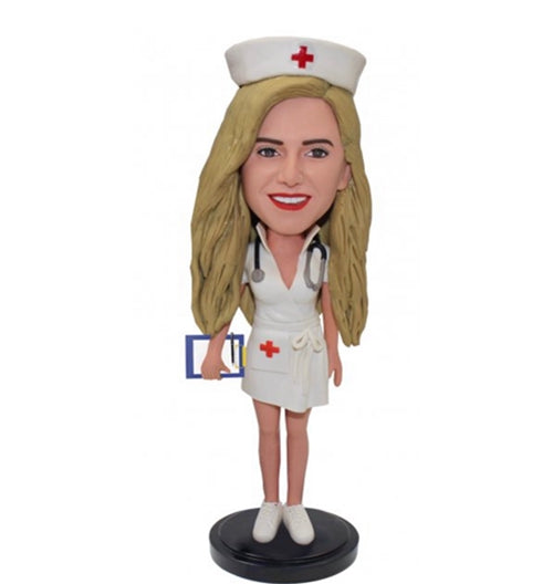 Custom personalized nurse bobblehead