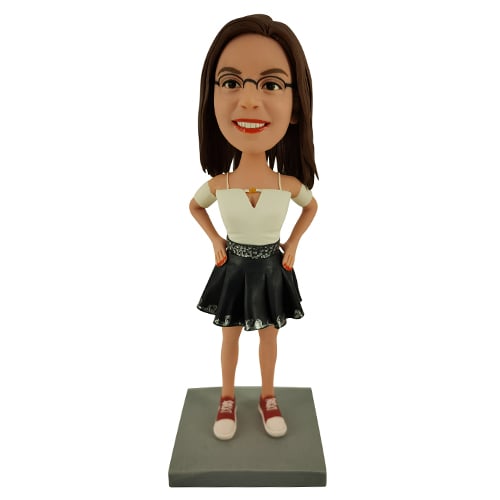 Custom bobbleheads with sneakers and glasses