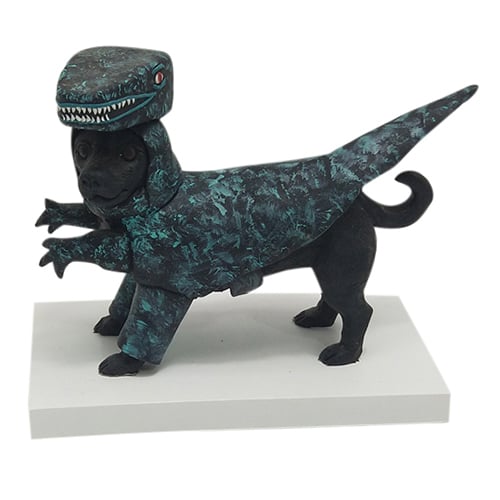 Custom dog dinosaur bobblehead