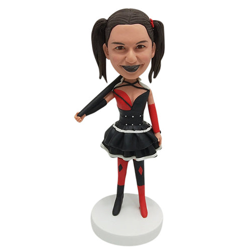 Custom personalized Harley Quinn bobblehead