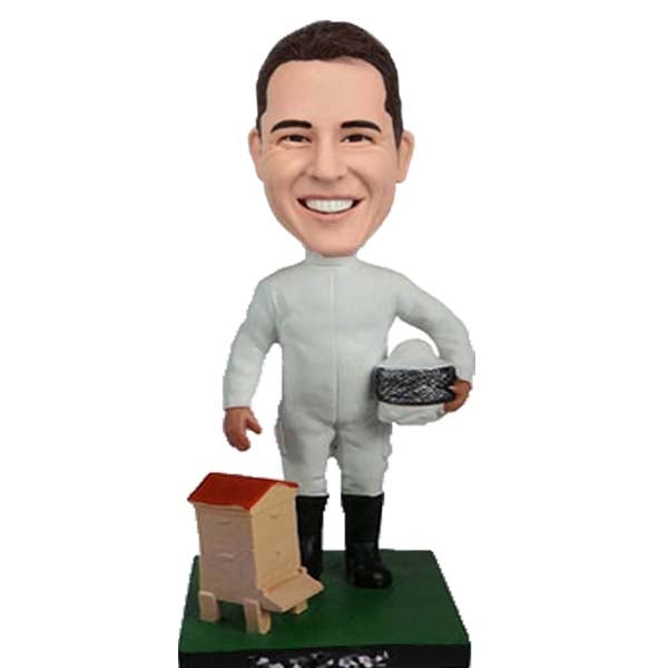 Male Beekeeper Bobble Head Custom