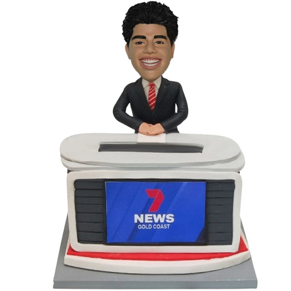 Custom Bobblehead News Anchor Bobblehead Journalist