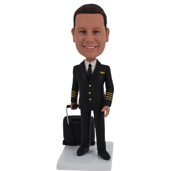 Custom Bobblehead Pilot and Luggage