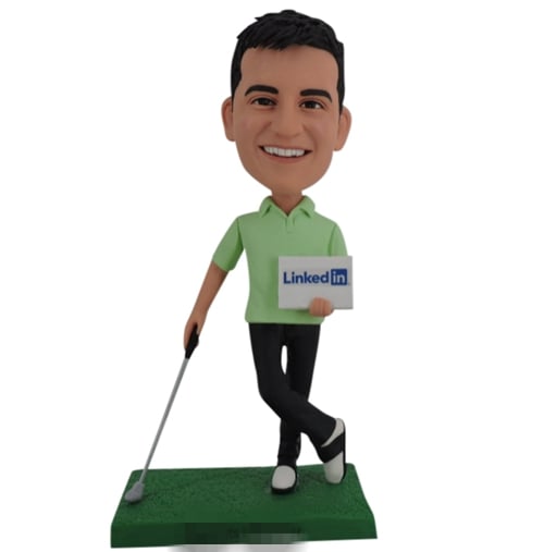 bobbleheads Custom with Linkedin logo