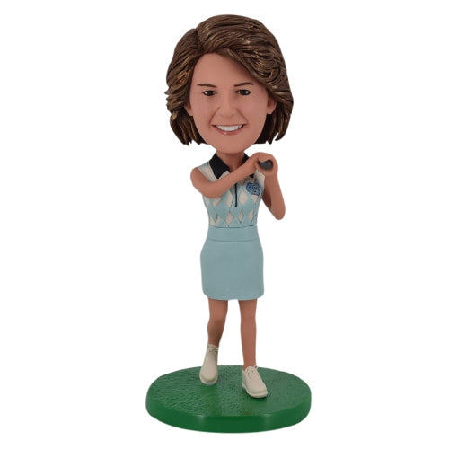 Custom female golf bobblehead