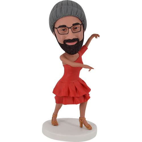 Personalized Funny male bobblehead with female body