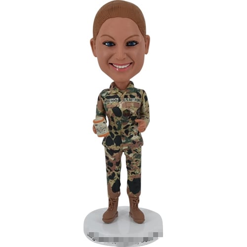 Female Air Force bobblehead custom