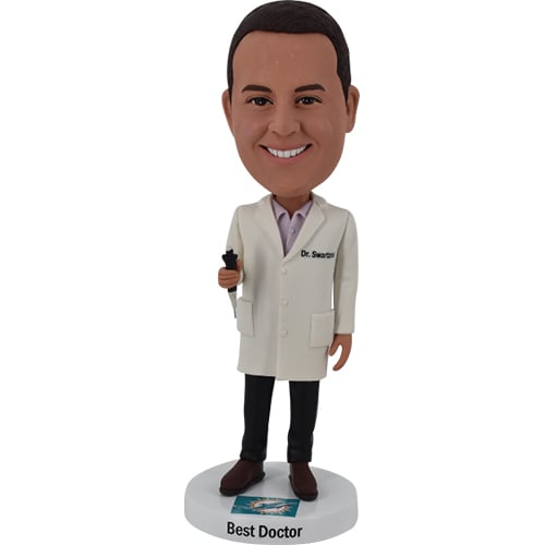 Bobblehead doctor with injection