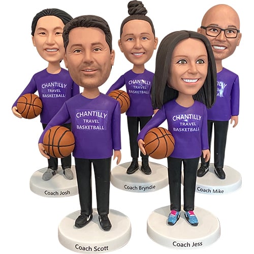 Basketball coach bobbleheads