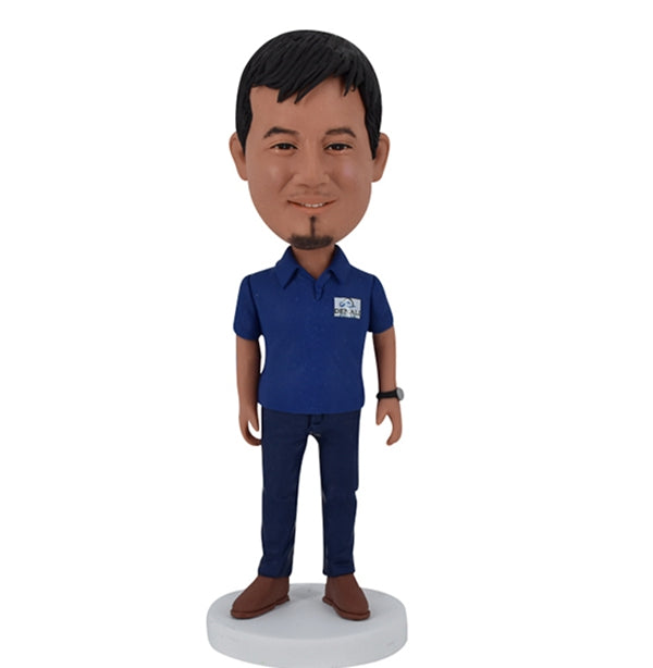 Bobblehead Personalized celebrate work birthdays(with company logo)