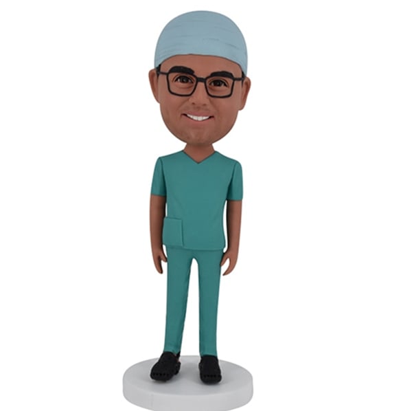 Doctor Bobblehead Nurse in scrubs