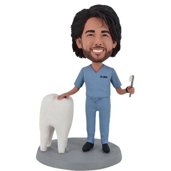 Custom Bobble Head Dentist with big tooth