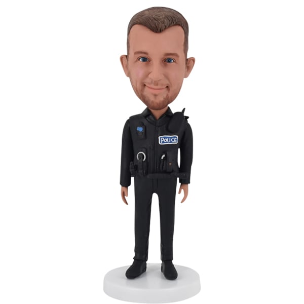 Custom Bobble Head Policeman with stab vest