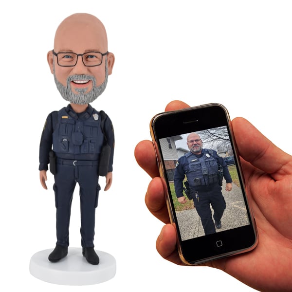 Custom Bobble Head Policeman from Photo