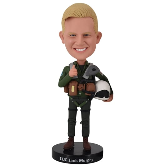 Fly Navy pilot Bobblehead custom in his flight suit