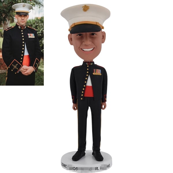 Custom Bobble Head with Marine Corps uniform