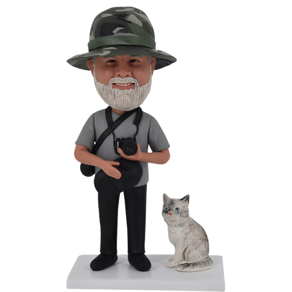 Custom photographer Bobblehead with camera