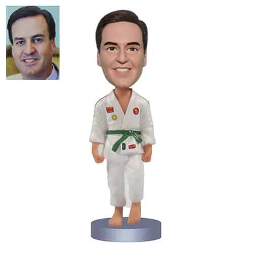 Taekwondo bobblehead custom with your face martial arts