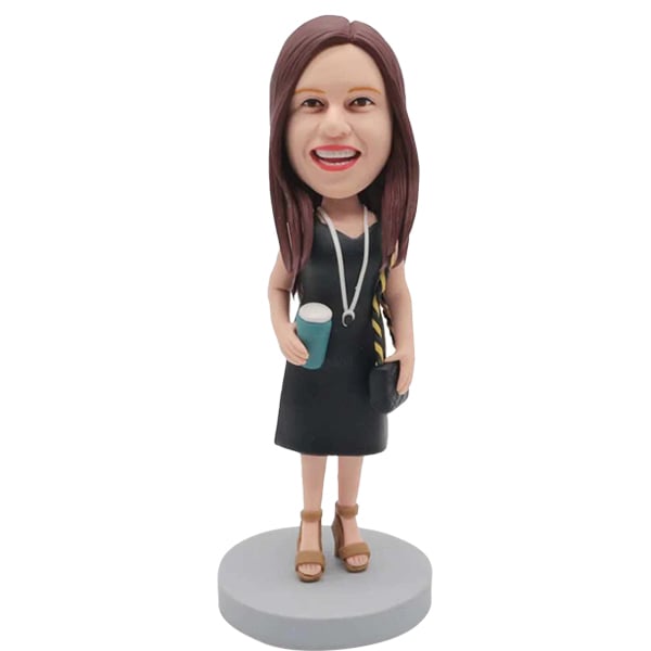 Female Bobblehead Custom with Water Bottle