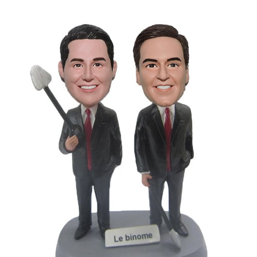 Custom two men bobbleheads