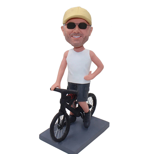 Custom bobblehead biker