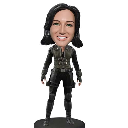 Personalized custom Black Widow Bobblehead