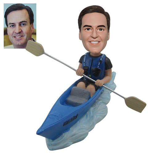 Man in kayak bobblehead custom Rowing Rower