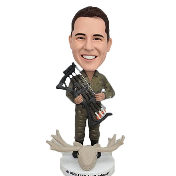 Custom bobblehead bow hunter archery hunting