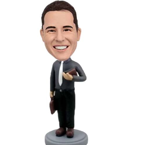 Custom bobbleheads college professor with book