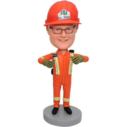 Custom bobbleheads construction worker