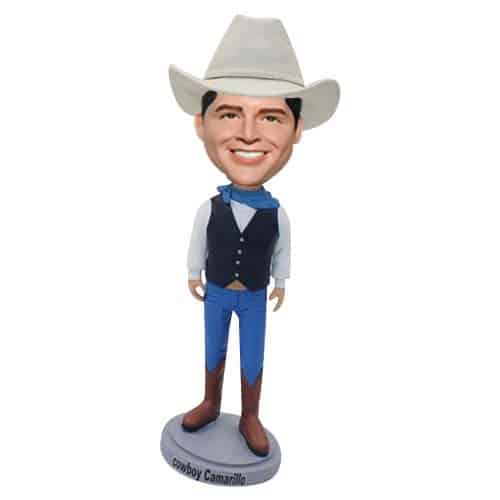 Custom bobblehead cowboy with hat and boots