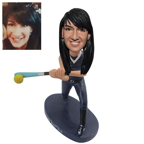 Cricket female bobbleheads custom from photo Cricketer