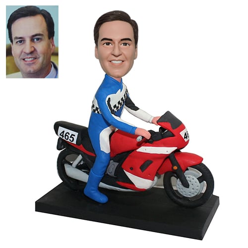 Custom motorcyclist bobbleheads