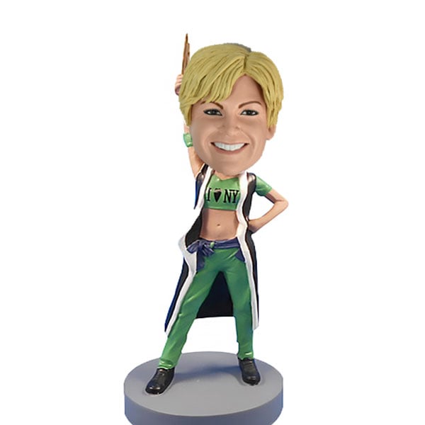 Female Disco bobblehead custom