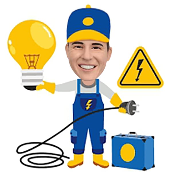 Custom Bobblehead Electrician