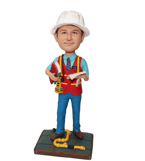 Engineer custom bobblehead utility worker