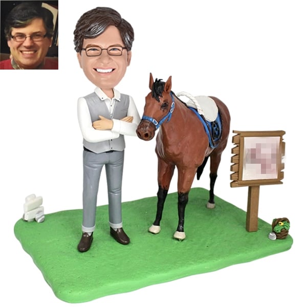 Custom Bobblehead with His Horse