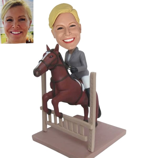 Equestrian Bobblehead Custom on horse