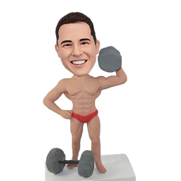 Custom Bobblehead male exercise fitness workout