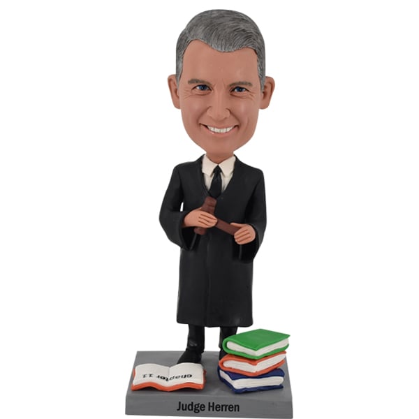 Custom Judge Bobblehead with books