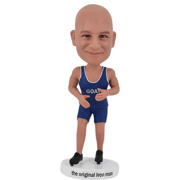 Wrestler Bobblehead Personalized in wrestling Singlet