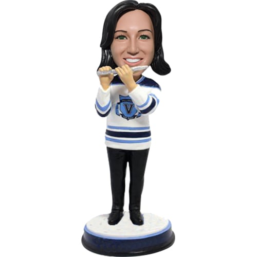 Custom bobblehead playing flute