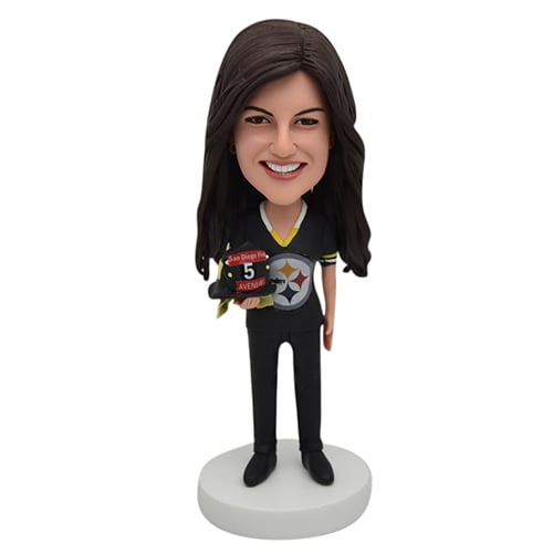 Custom personalized bobblehead with sports jersey