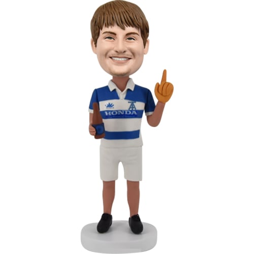 Custom Football fans bobbleheads with beer