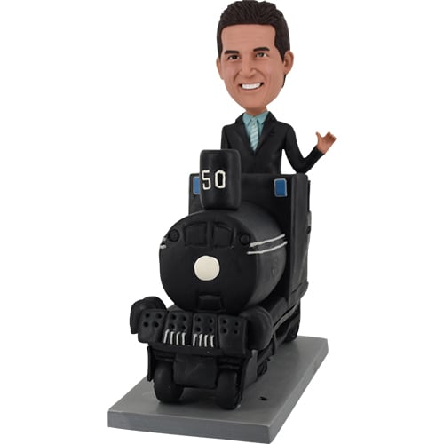 Custom bobbleheads train