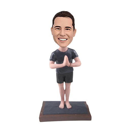 Yoga instructor bobblehead doll