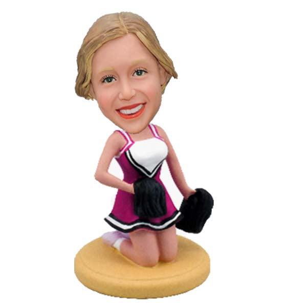 Bobble Head Custom Kneeling Cheerleader