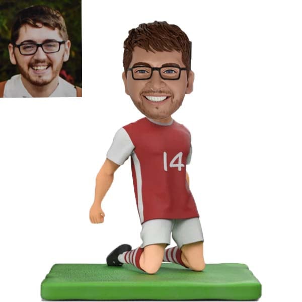 Custom Bobble Head Kneeling Football Player