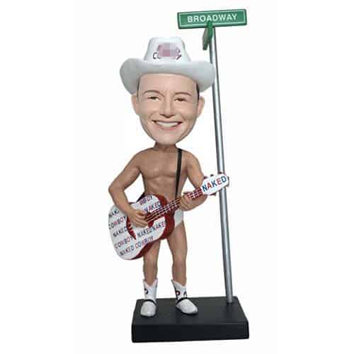 Shirtless cowboy bobblehead doll Funny